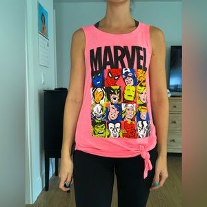 Recycled Karma Pink Marvel Tie Tank
